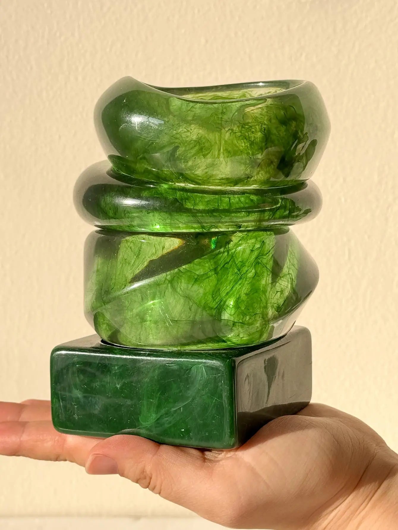 Emerald Sculpt Resin Cuff