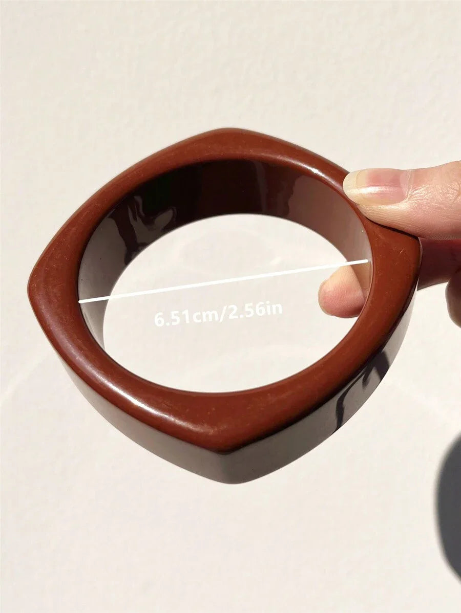 Vintage Brown Resin Stackable Bangles