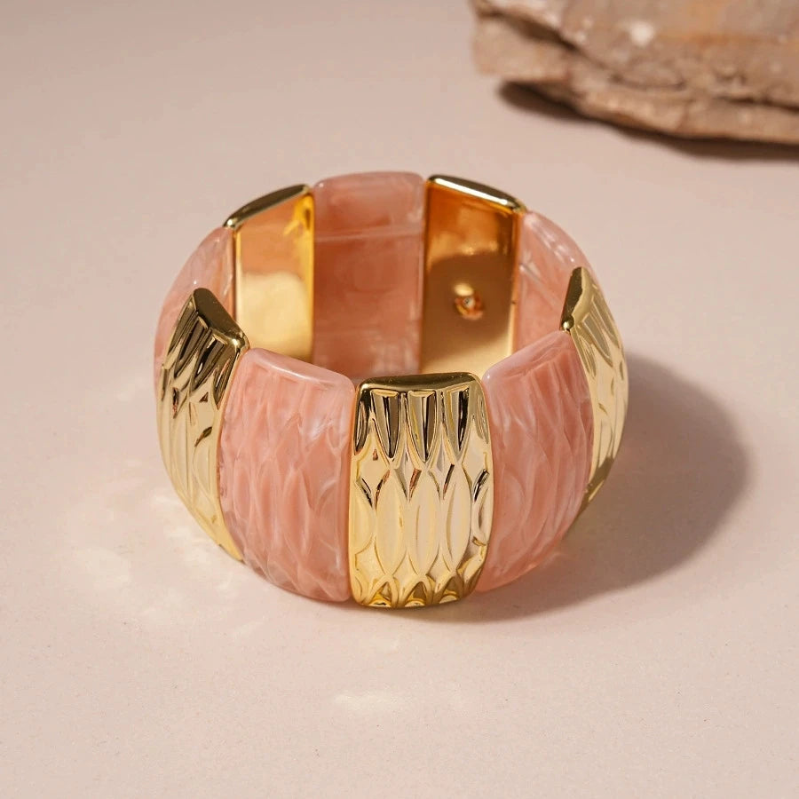 Blush Era Resin Statement Bangle