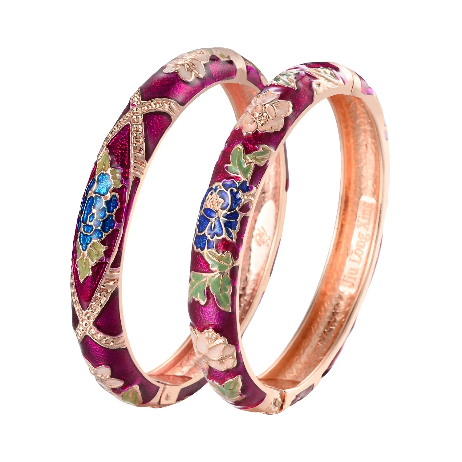 Enchanted Blossom Enamel Bangles