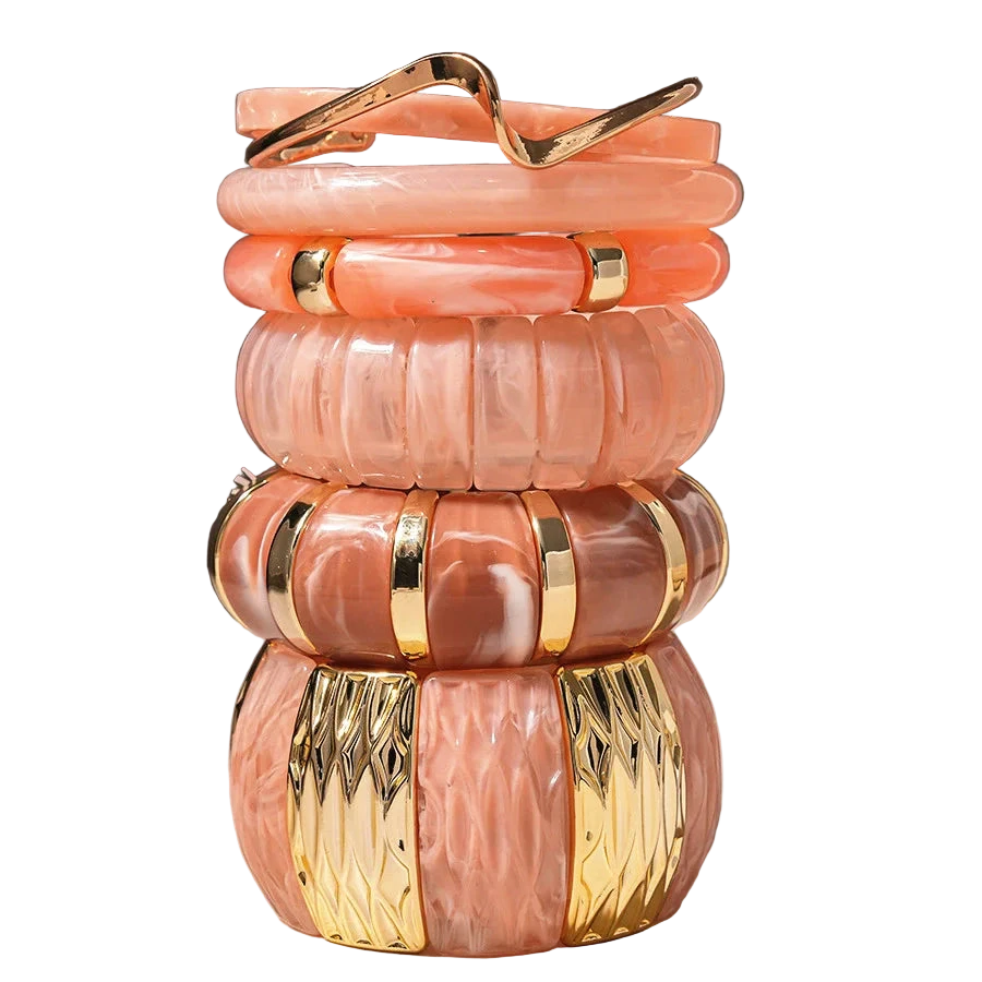Blush Era Resin Statement Bangle