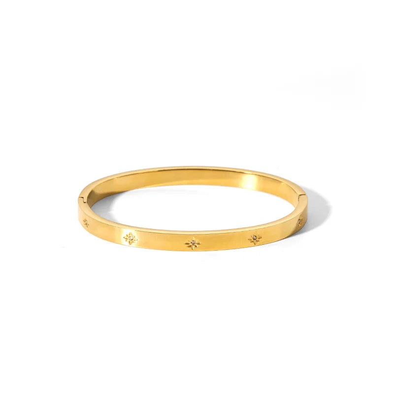Tarnish-Free Luxe CZ Stainless Steel Bangle