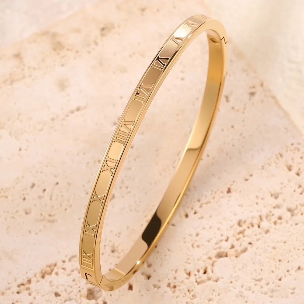 The Luxe Stack Titanium Bangle Collection