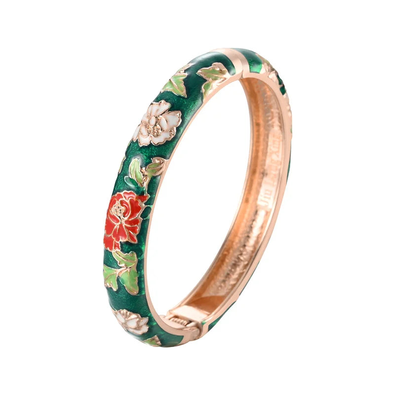 Enchanted Blossom Enamel Bangles