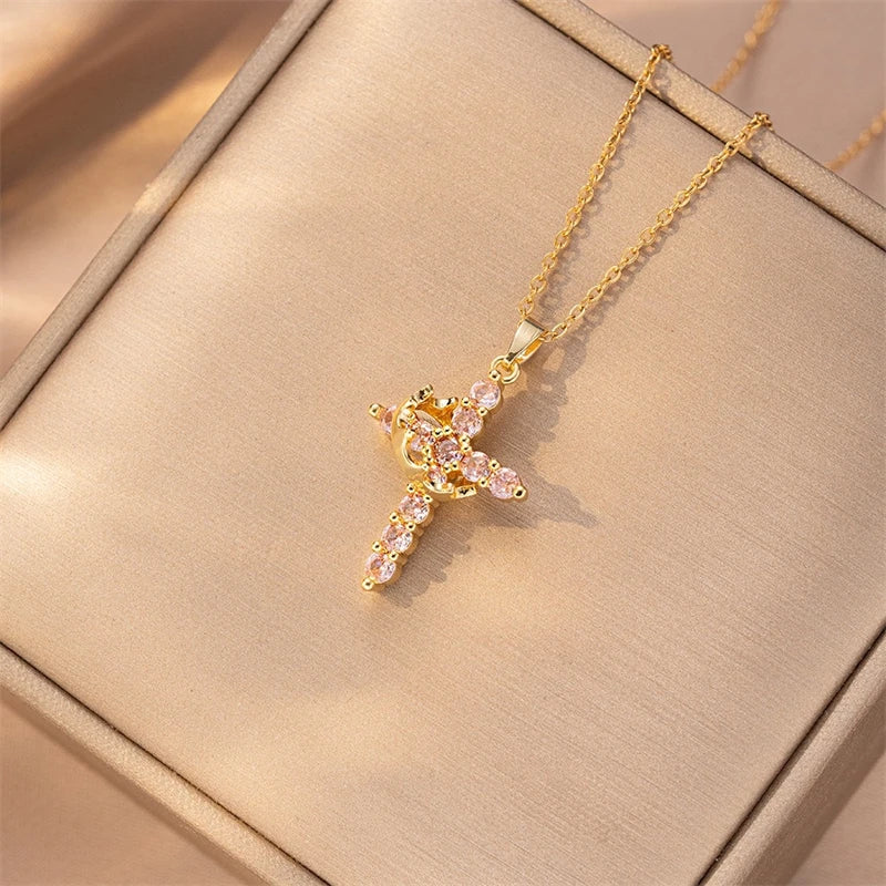Prism Faith Cross Necklace