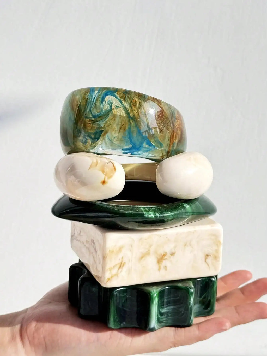 Marble Muse Resin Bangle