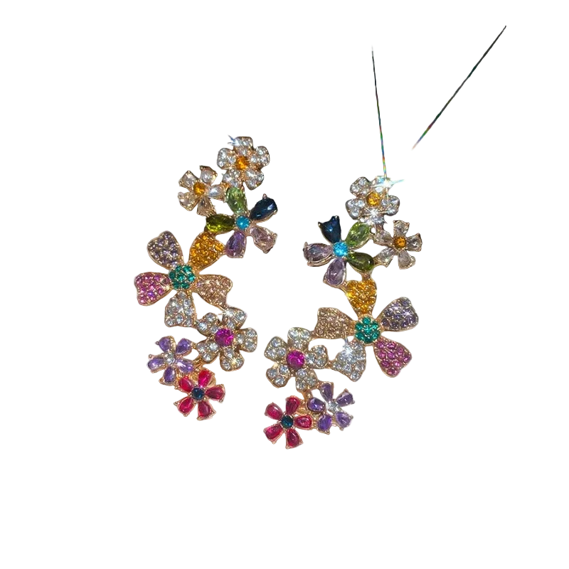 Candy Bloom Statement Clip Earrings