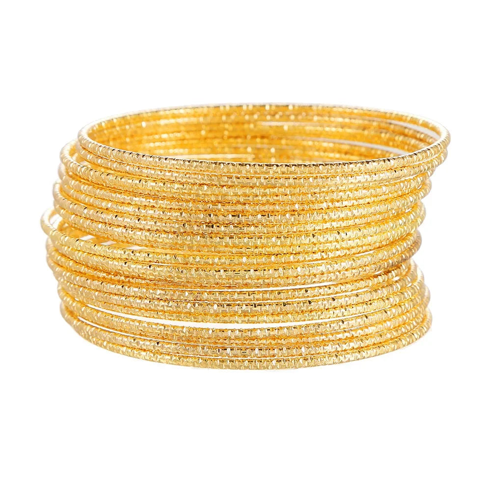 Golden Miami Stacked Bangle Set