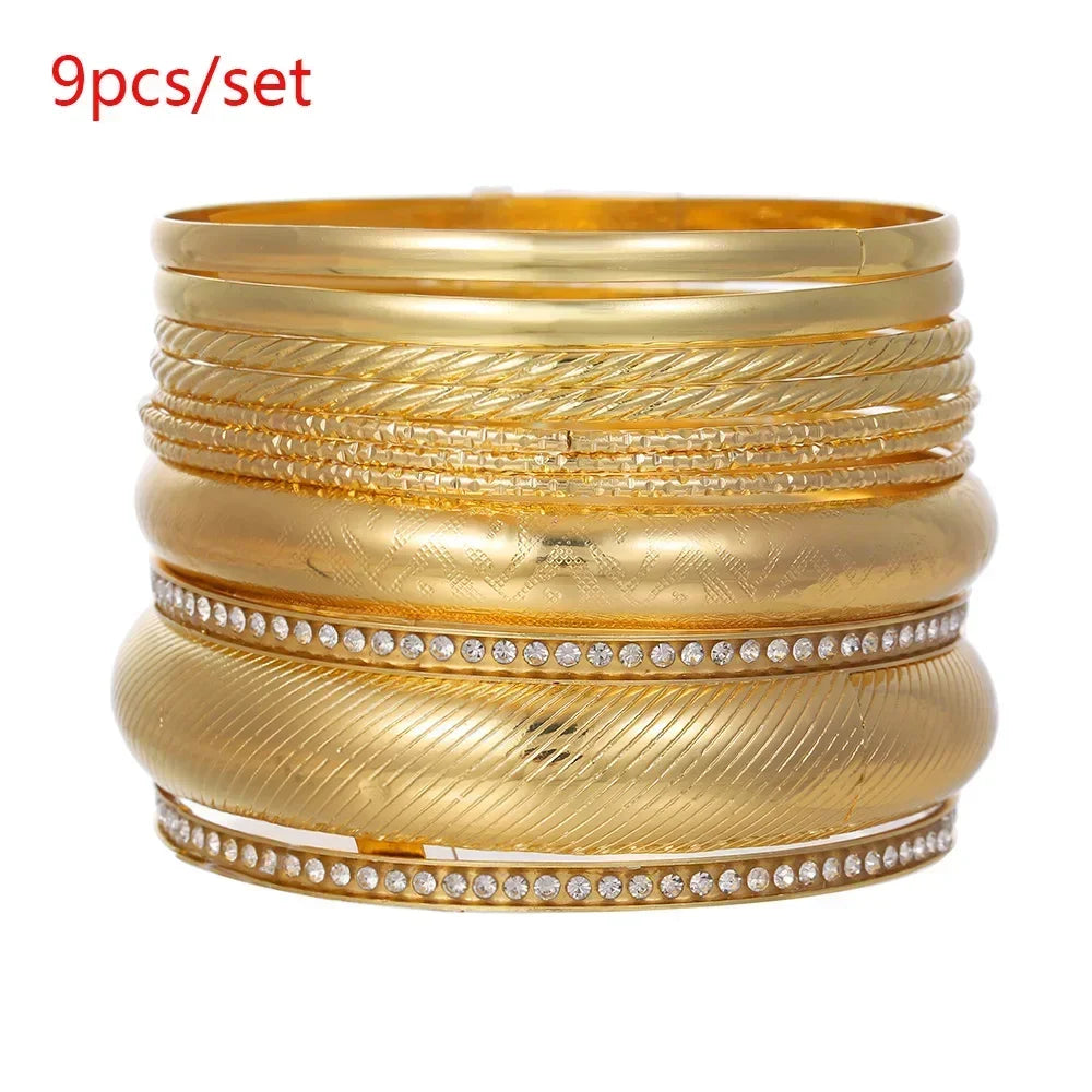 Golden Miami Stacked Bangle Set