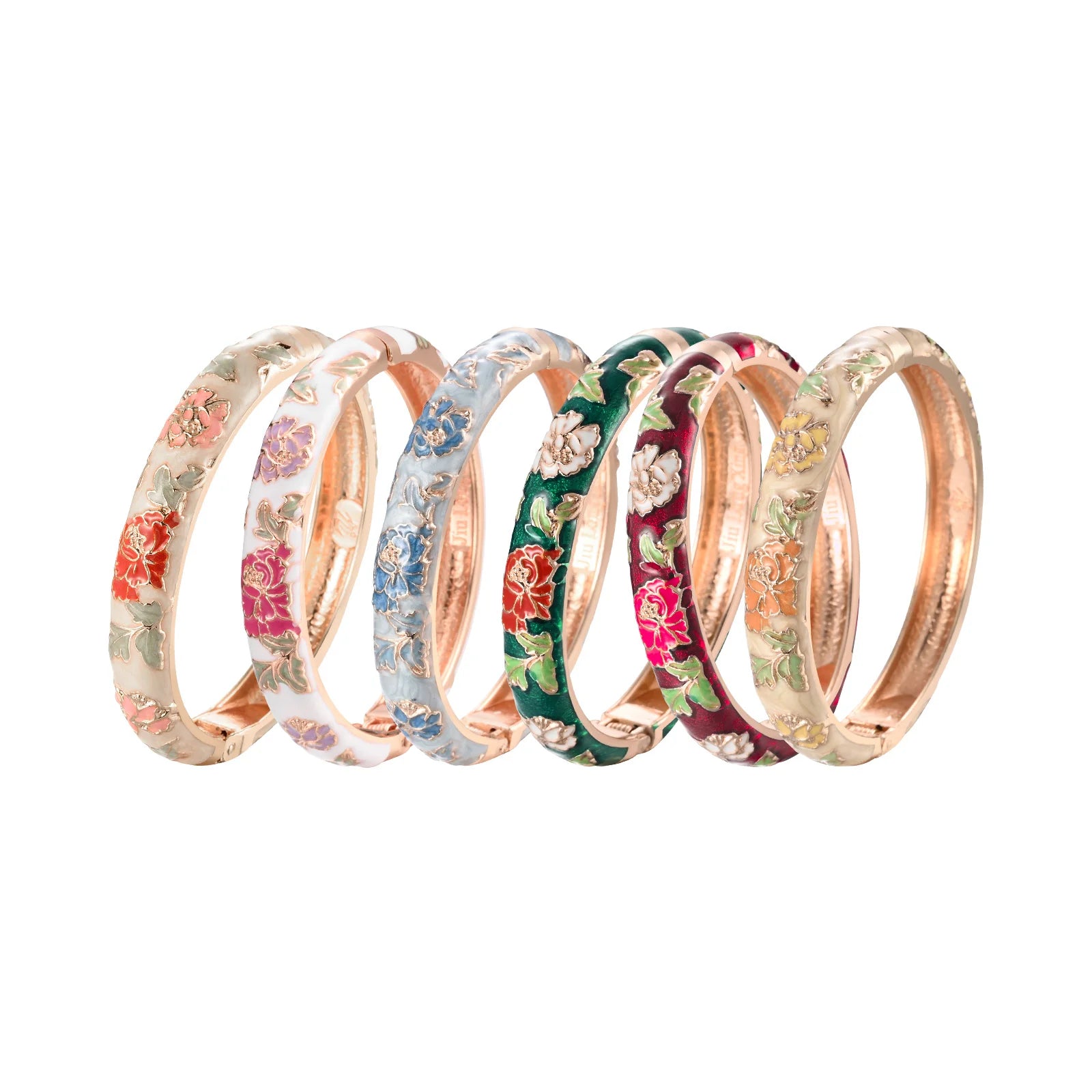Enchanted Blossom Enamel Bangles