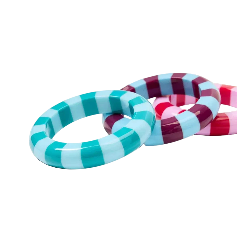Candy Stripe Resin Bangle