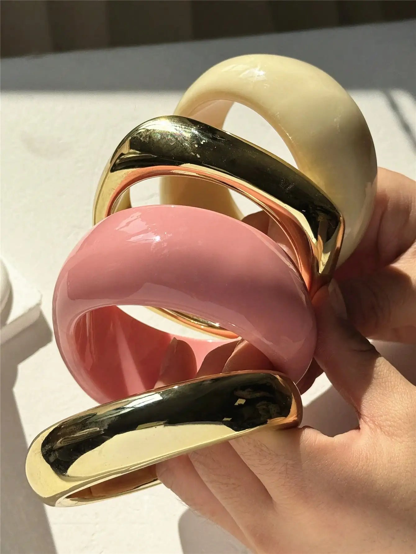 The Bold Curve Resin Bangle