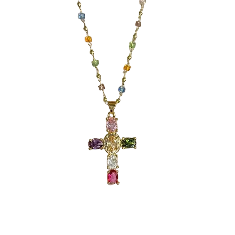 Prism Faith Cross Necklace