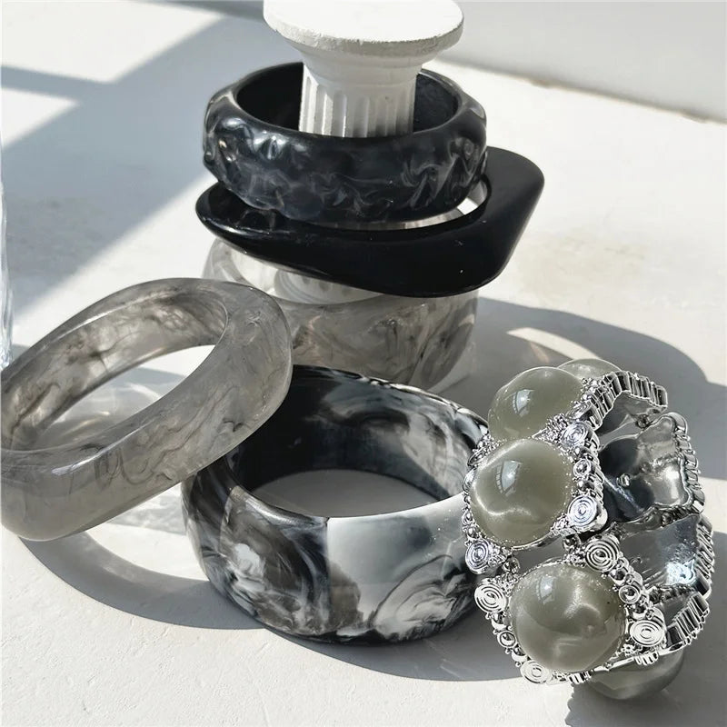 Smoke Marble Resin Cuff