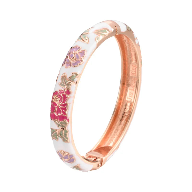 Enchanted Blossom Enamel Bangles