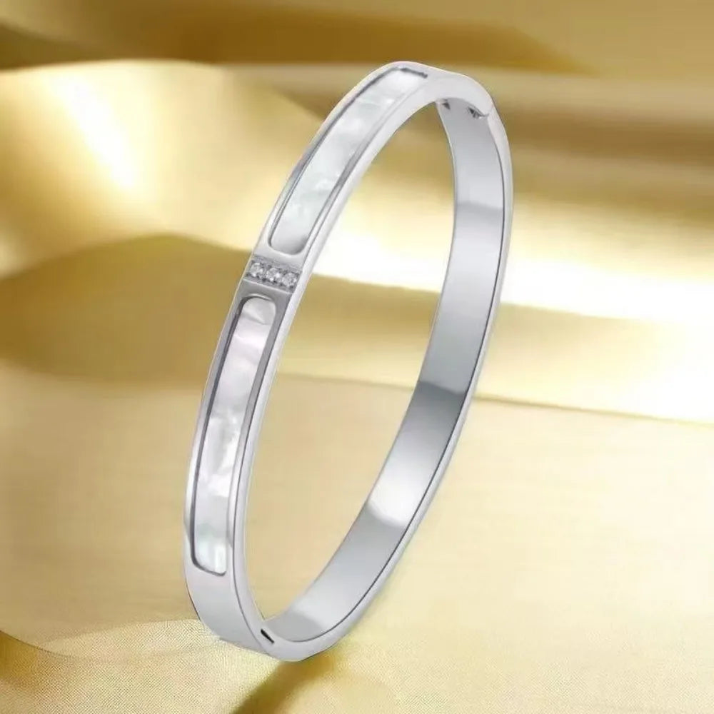 The Luxe Stack Titanium Bangle Collection