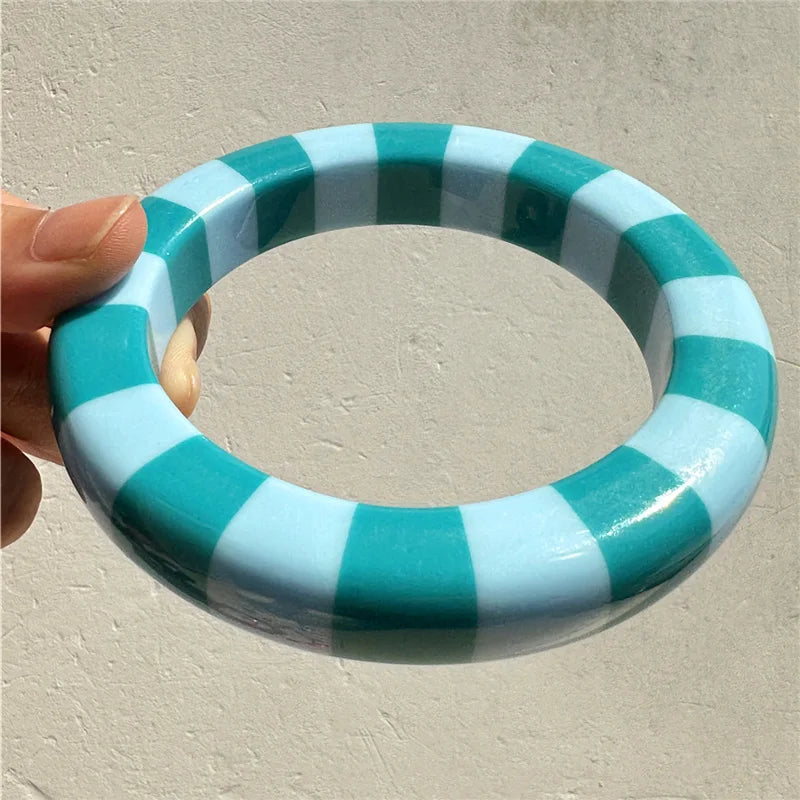 Candy Stripe Resin Bangle