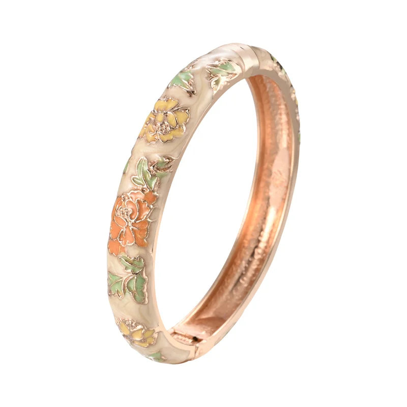 Enchanted Blossom Enamel Bangles