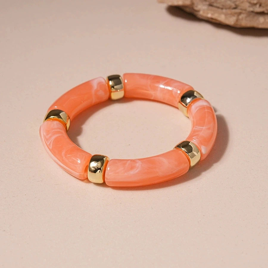 Blush Era Resin Statement Bangle