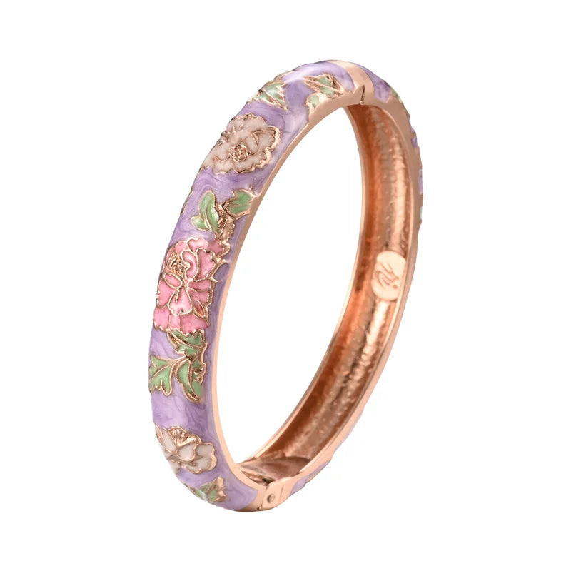 Enchanted Blossom Enamel Bangles