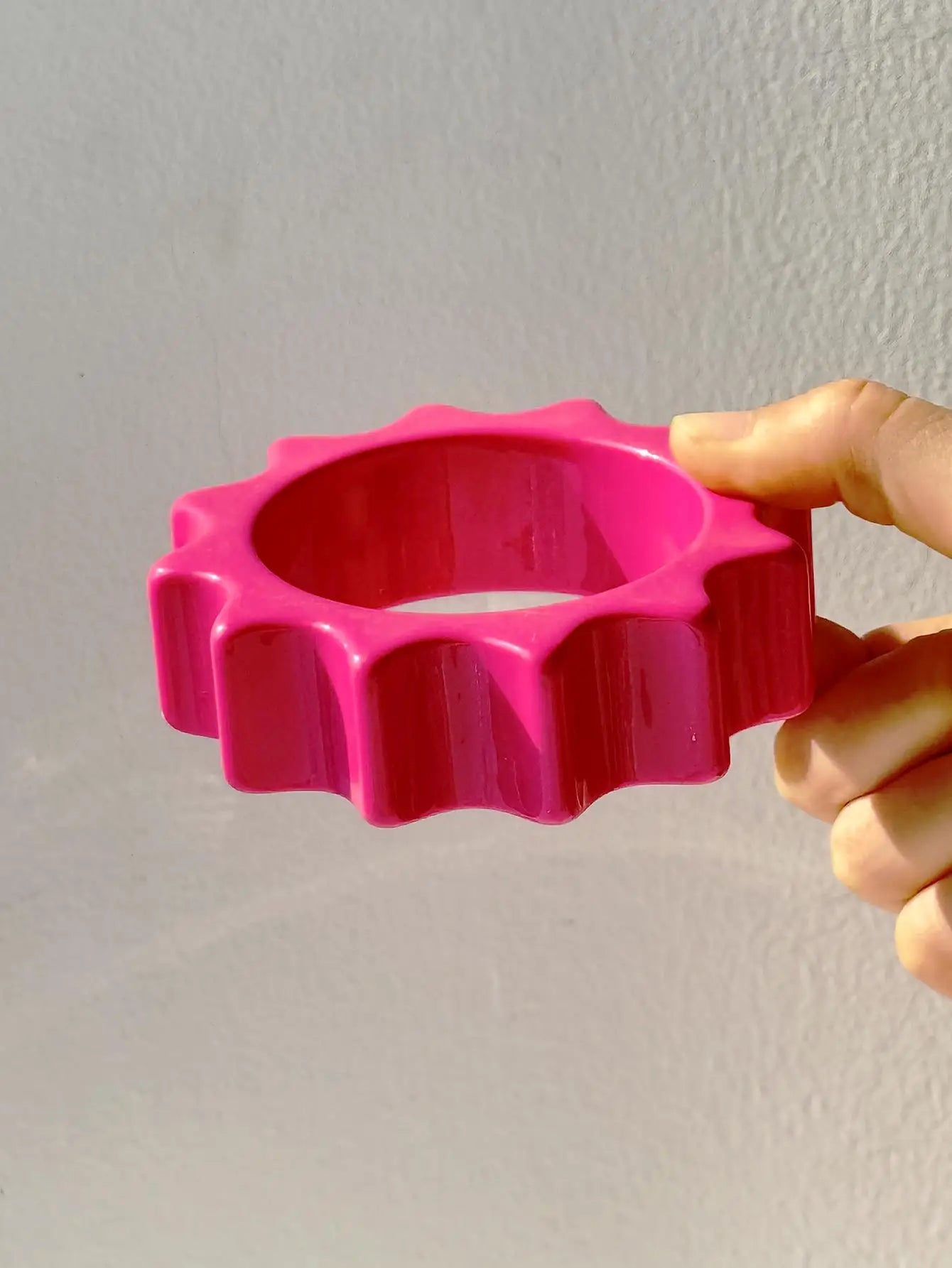 Pink Twist Illusion Resin Bangle