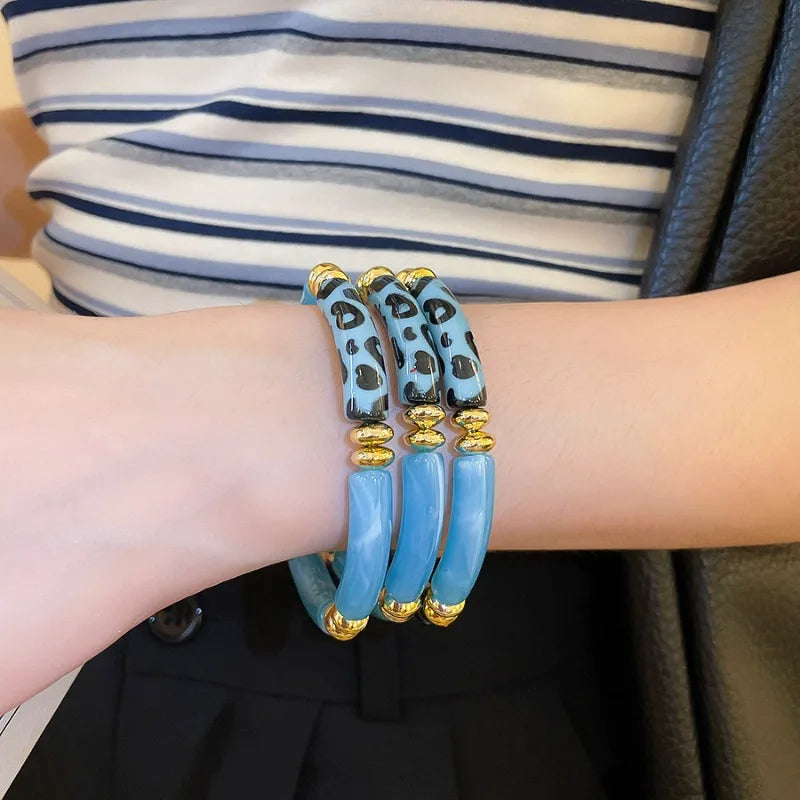 Safari Stack Elastic Bangle Set (3PCS)