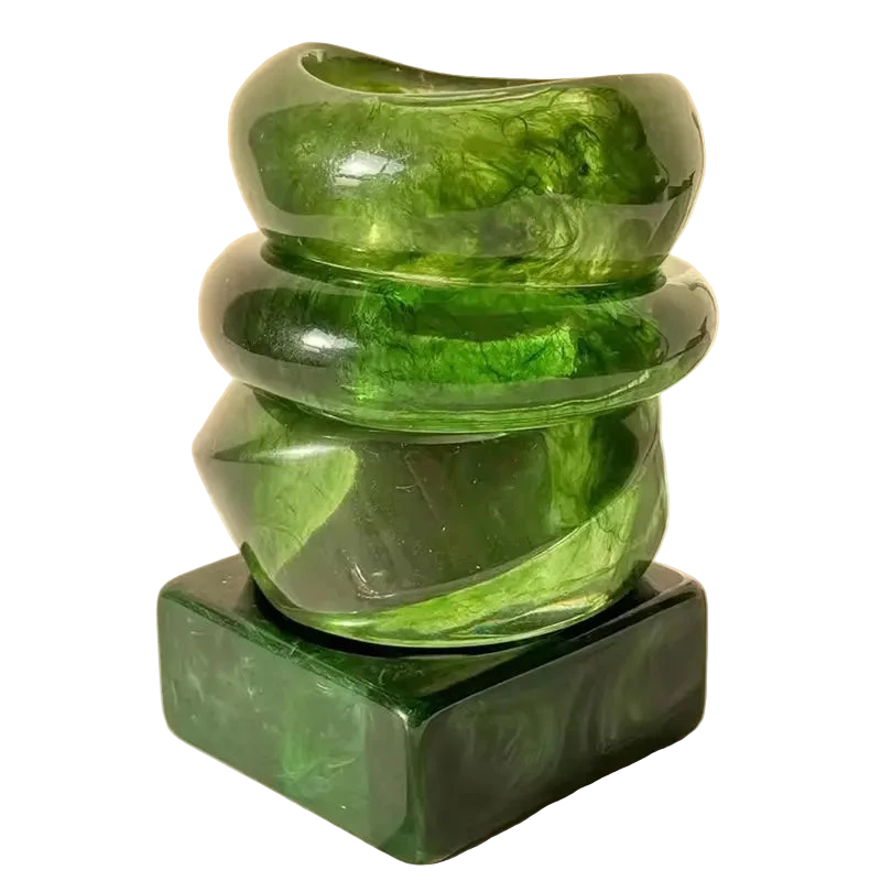 Emerald Sculpt Resin Cuff