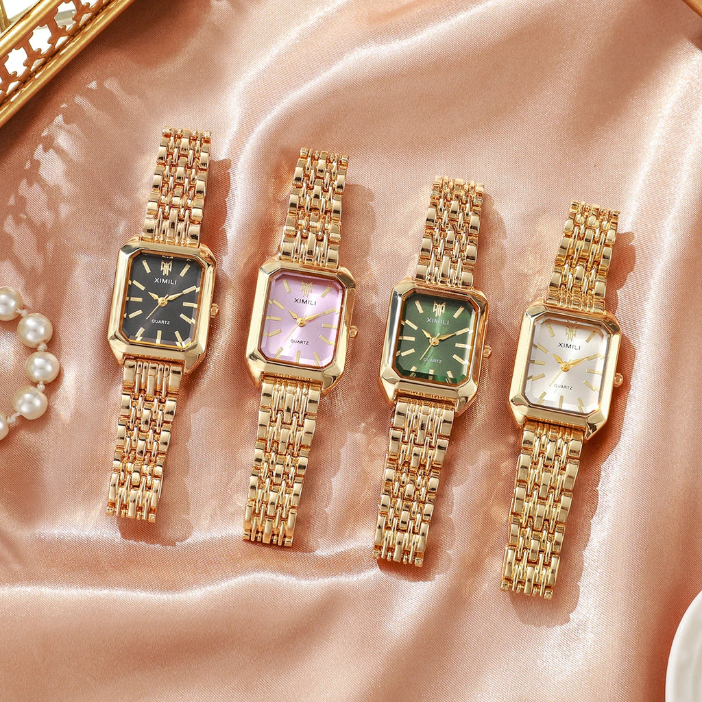 The Luxe Rectangle Chain-Link Watch