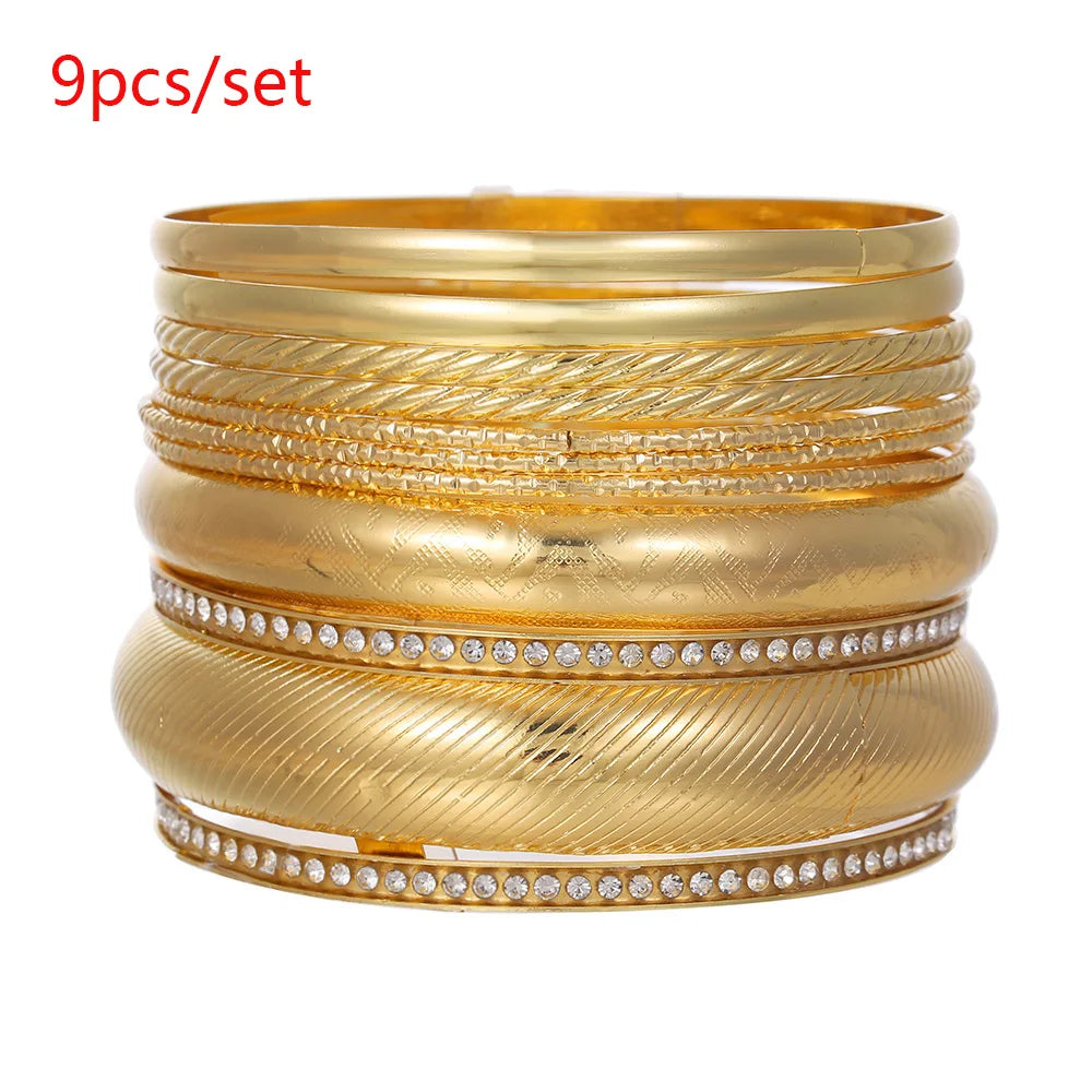 Golden Miami Stacked Bangle Set