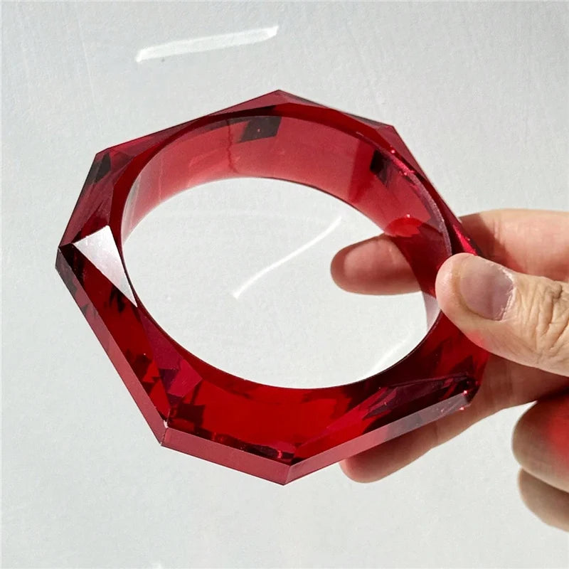 Crimson Sculpt Resin Cuff