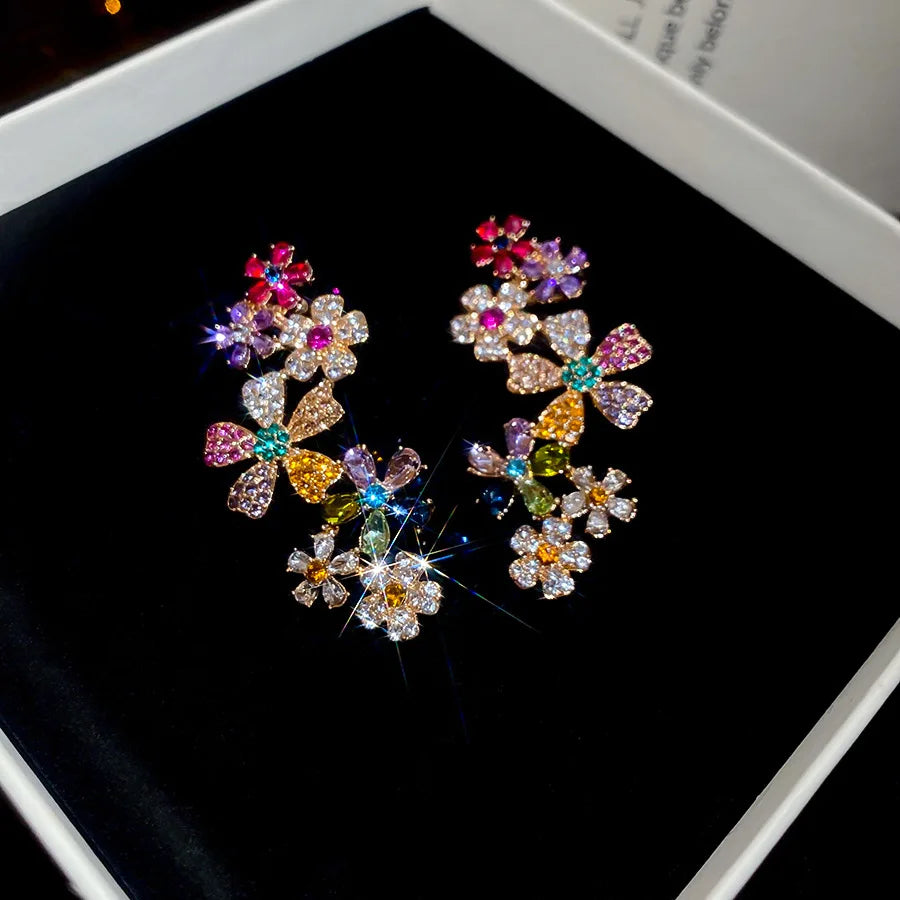 Candy Bloom Statement Clip Earrings