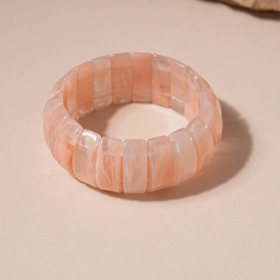 Blush Era Resin Statement Bangle