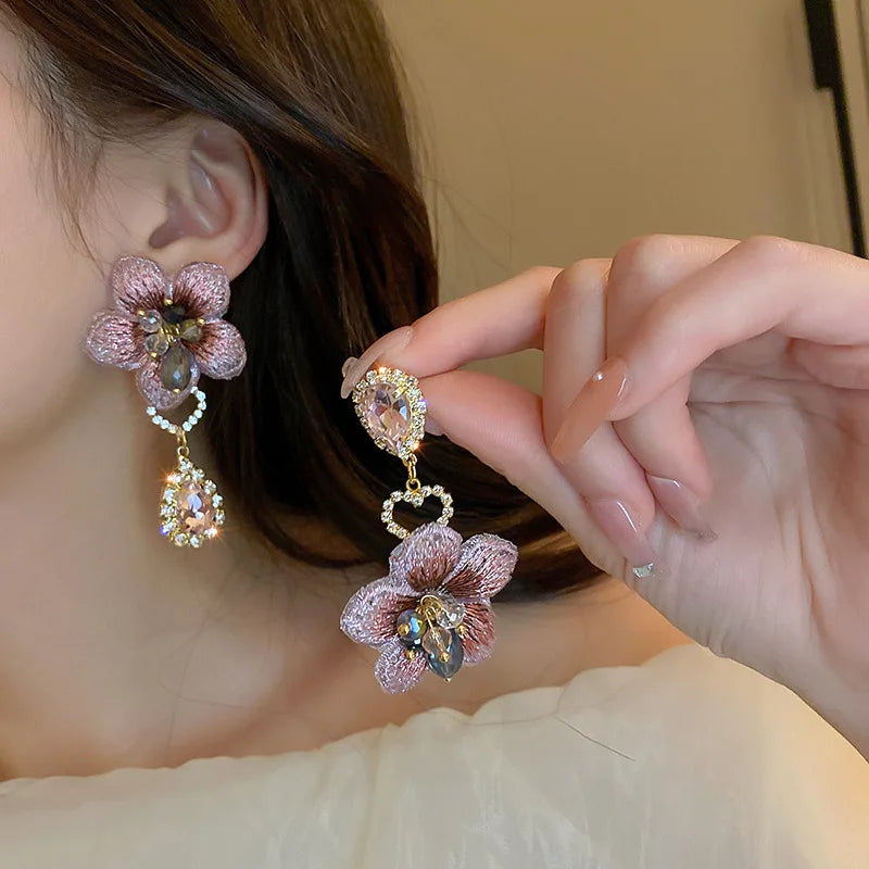 Rosé Petal Cascade Earrings