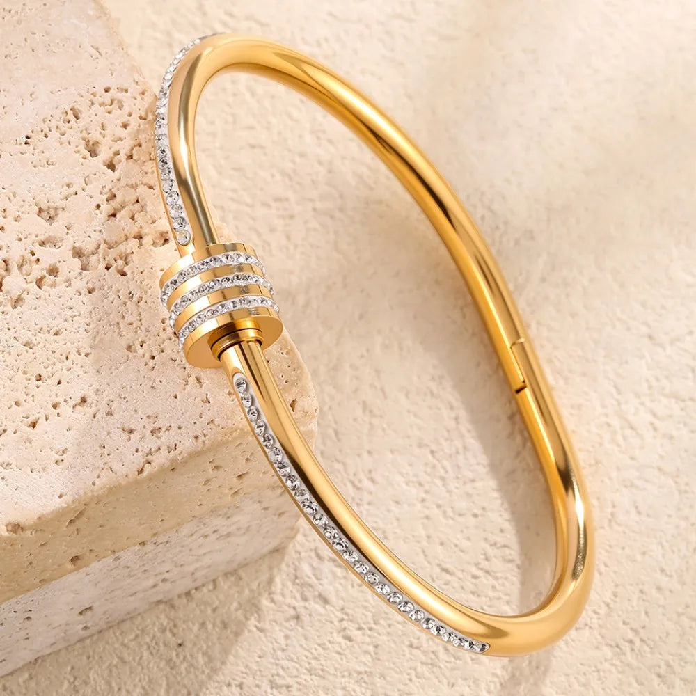 The Luxe Stack Titanium Bangle Collection