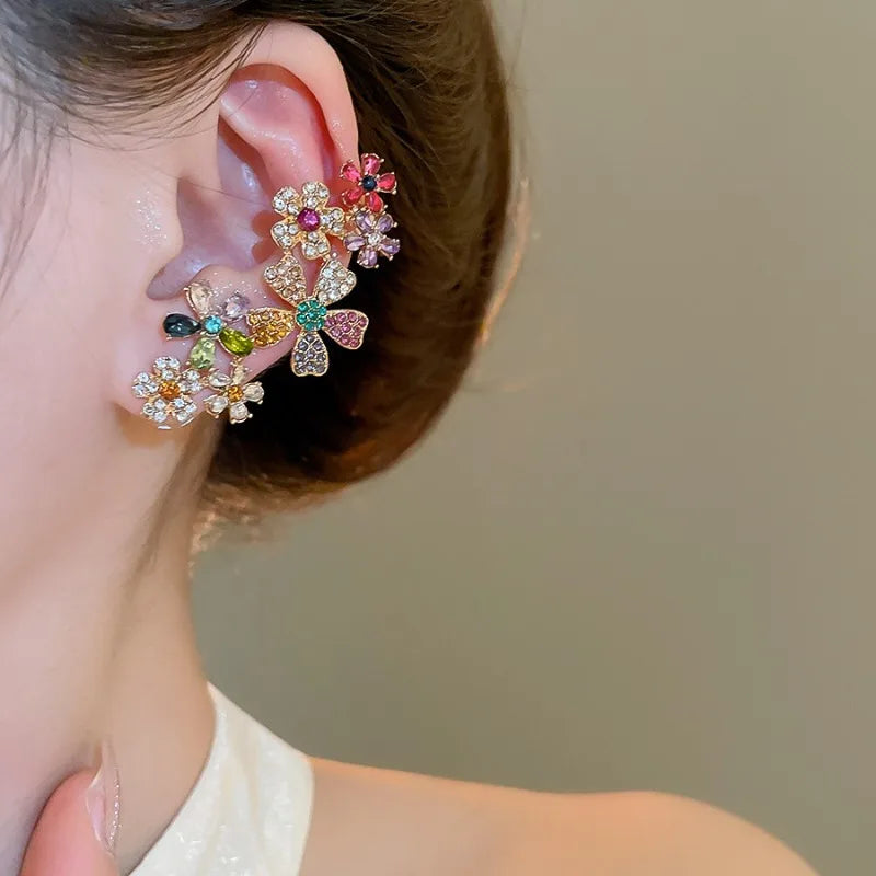 Candy Bloom Statement Clip Earrings