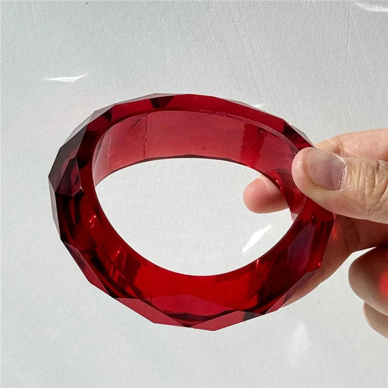 Crimson Sculpt Resin Cuff