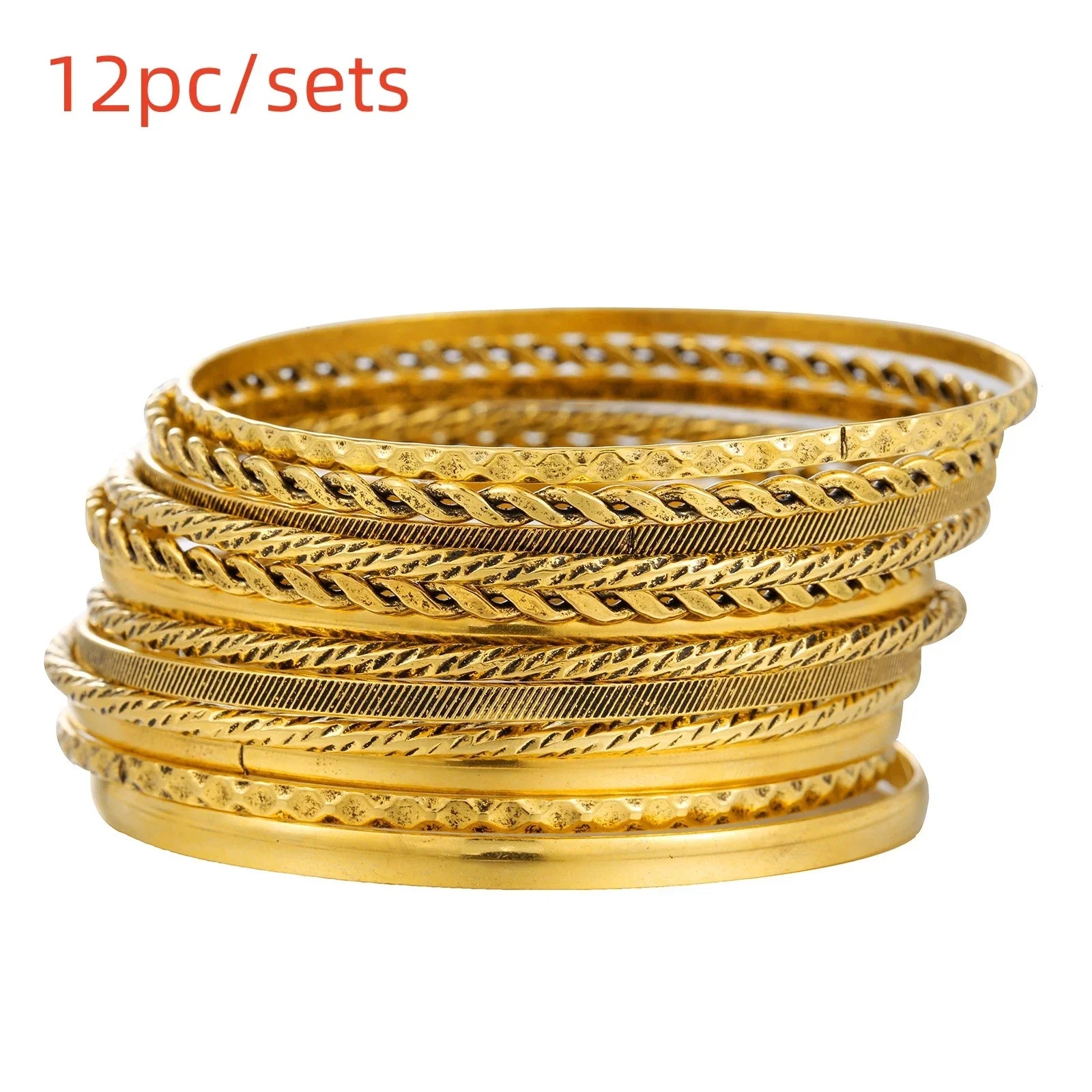 Golden Miami Stacked Bangle Set