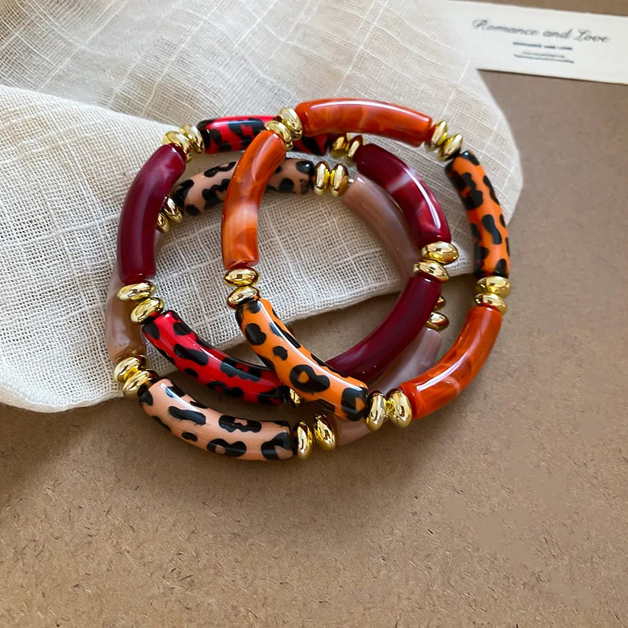 Safari Stack Elastic Bangle Set (3PCS)