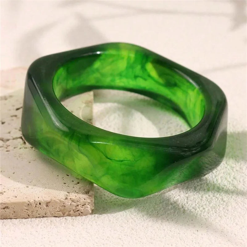 Emerald Sculpt Resin Cuff
