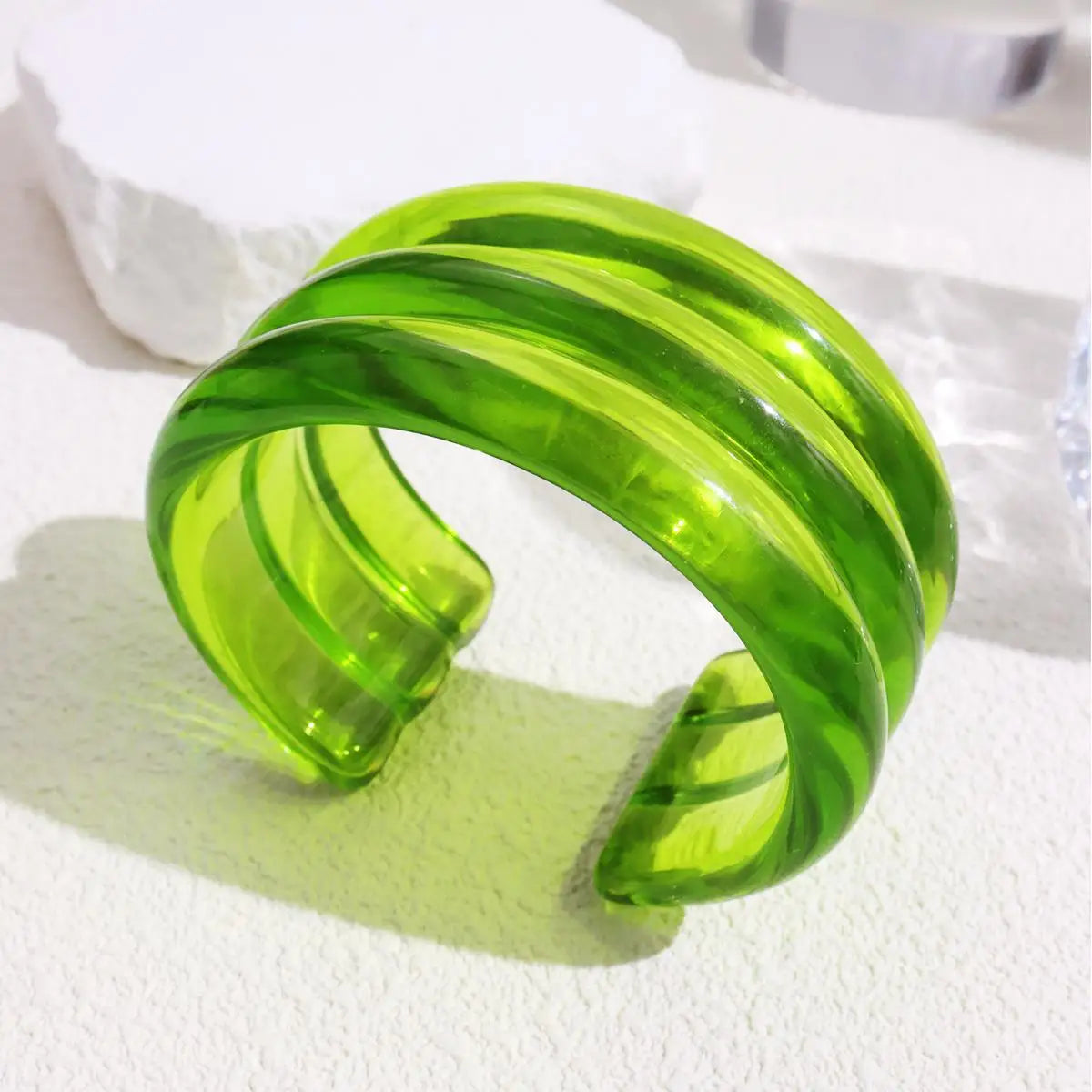 Emerald Sculpt Resin Cuff