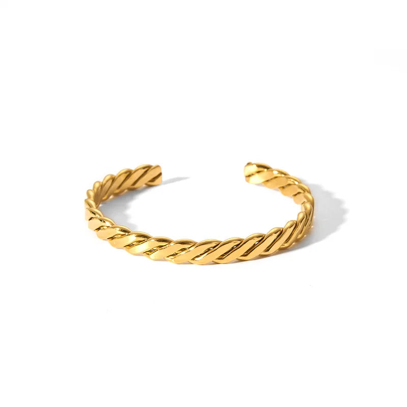 Tarnish-Free Luxe CZ Stainless Steel Bangle
