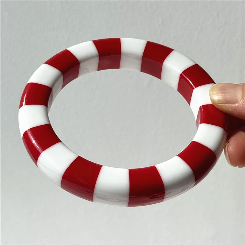 Candy Stripe Resin Bangle