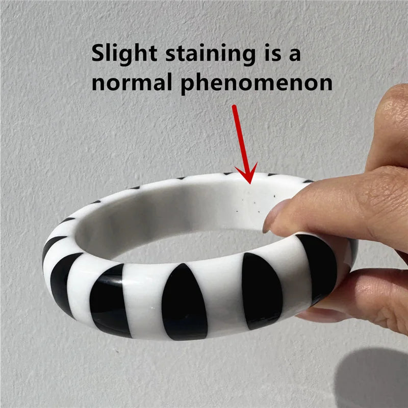 Y2K Polka Dot + Star Resin Cuff Bracelet