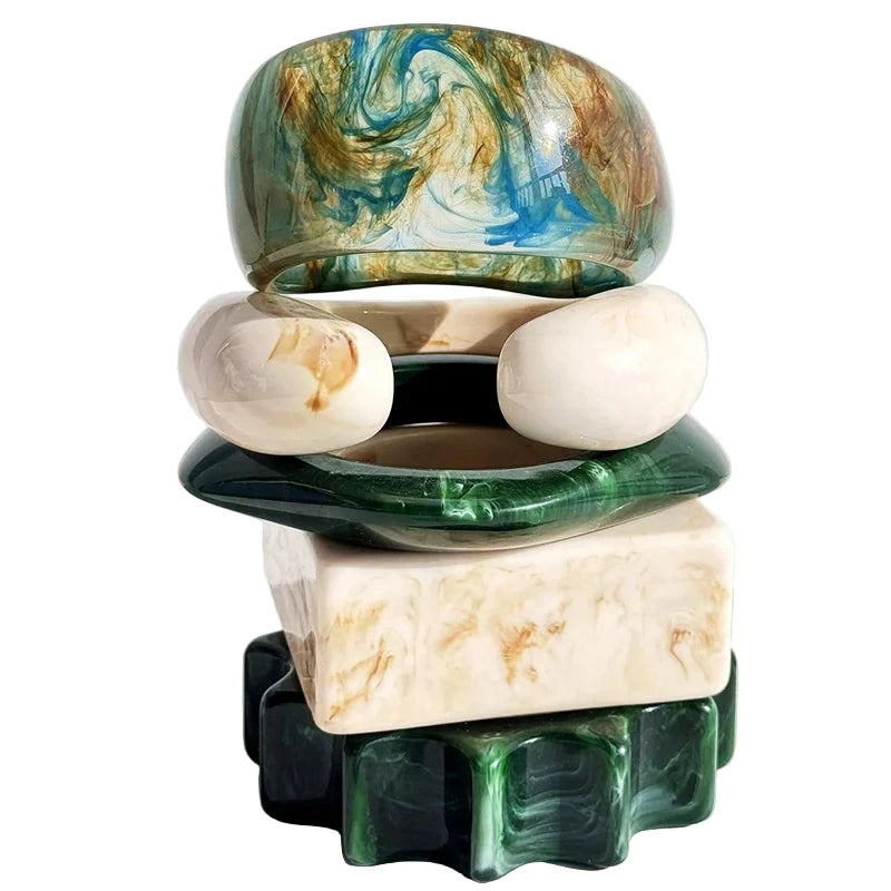 Marble Muse Resin Bangle