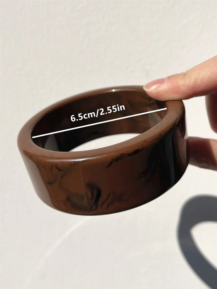 Vintage Brown Resin Stackable Bangles