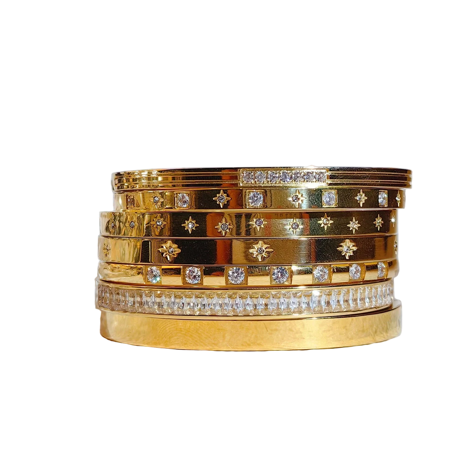 Tarnish-Free Luxe CZ Stainless Steel Bangle