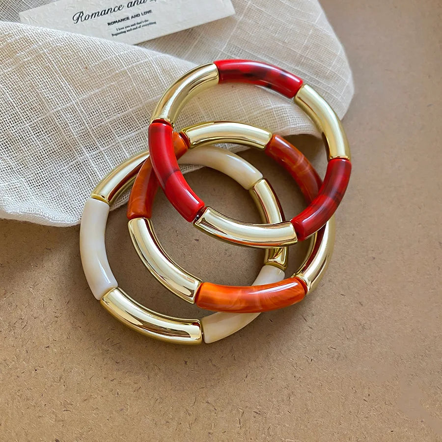 Safari Stack Elastic Bangle Set (3PCS)