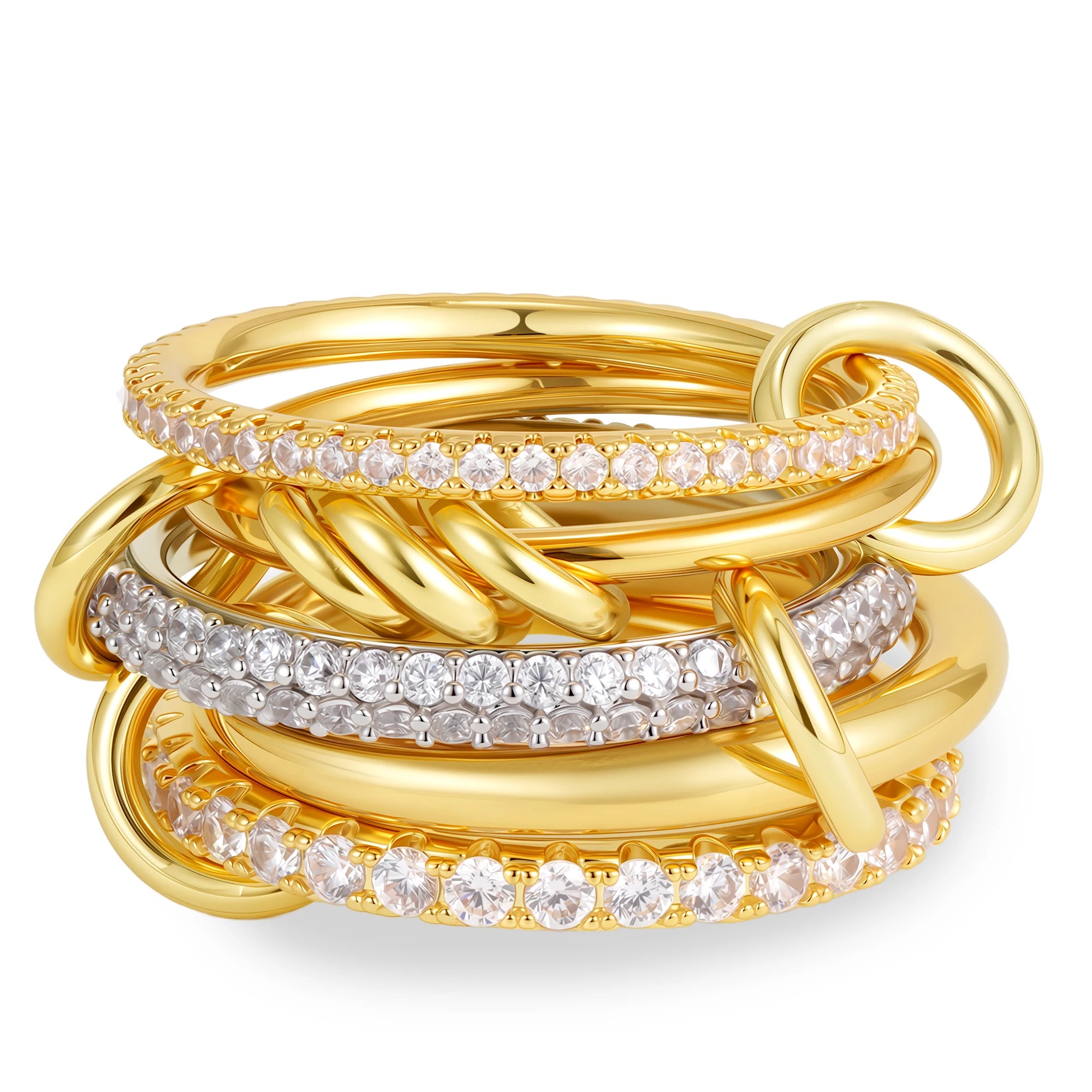 Golden Muse Stacking Ring Set