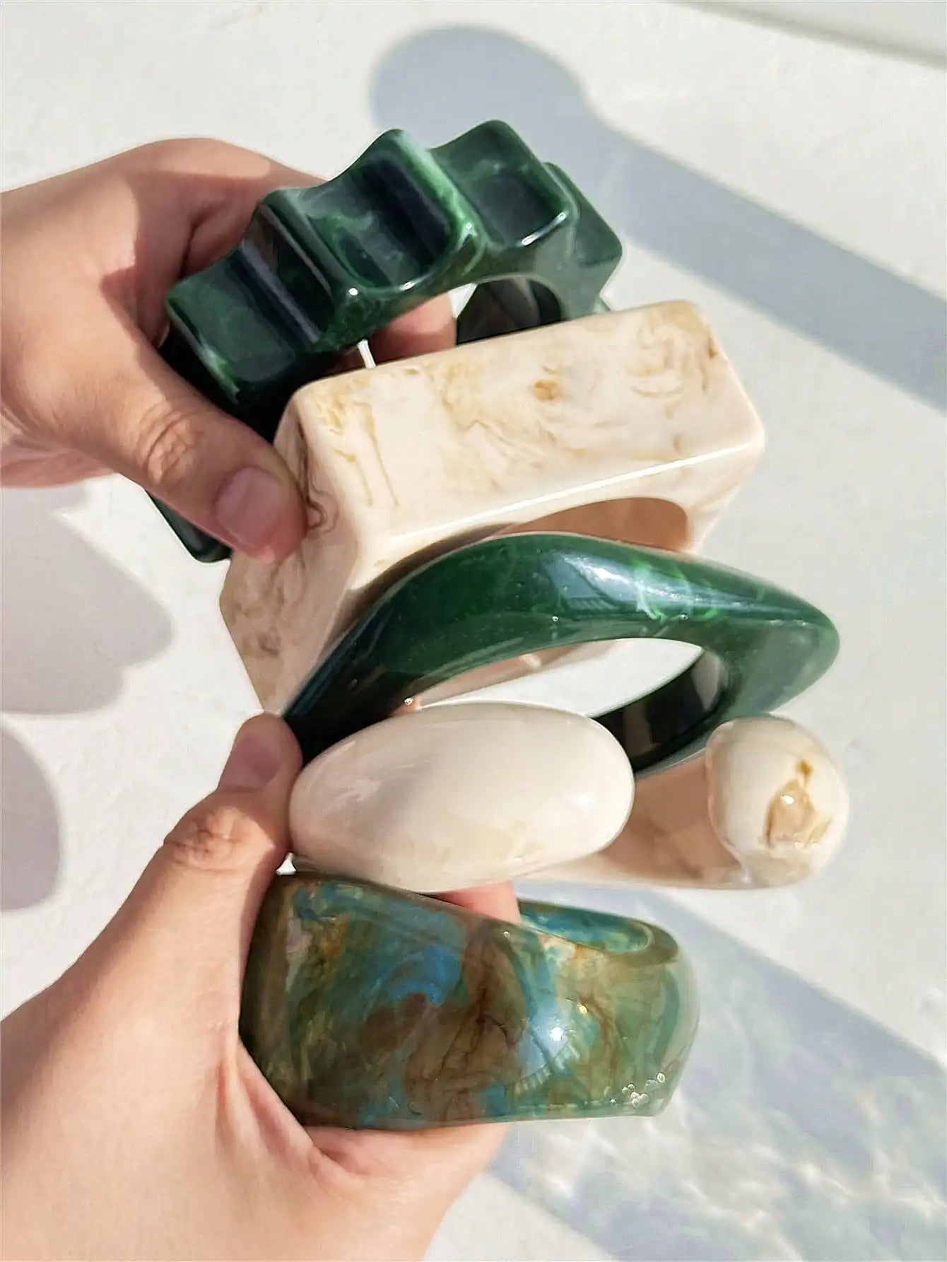 Marble Muse Resin Bangle