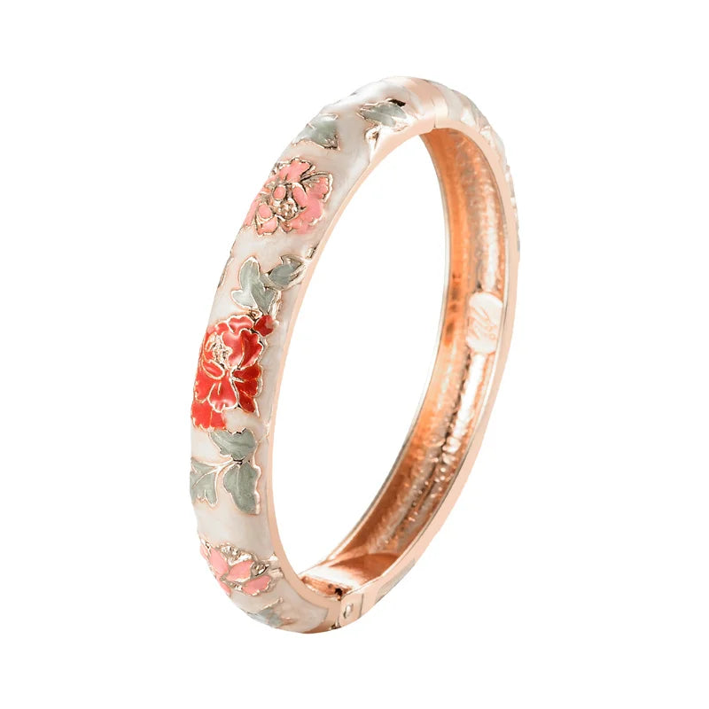 Enchanted Blossom Enamel Bangles